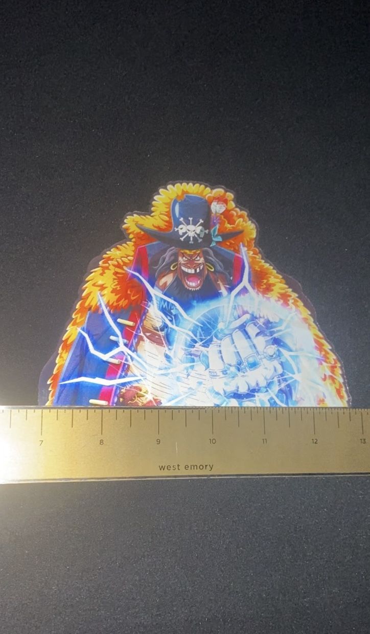 One Piece Blackbeard 3D Lenticular Anime Decal Sticker