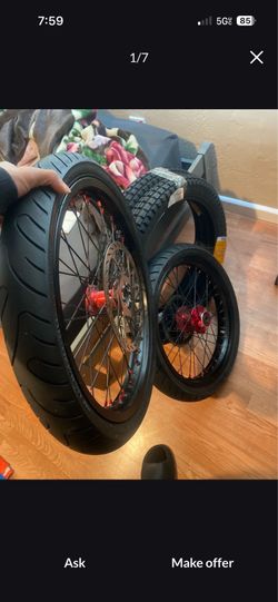Supermoto 17” inch wheels stock talaria mx4/5