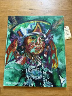 Colorful Tribal Woman Portrait by Batya Dagan