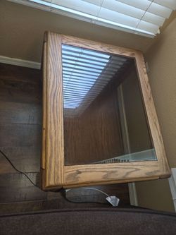 Wood side table