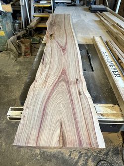Exotic Yellow Canary Wood Slabs 9 Ft Long