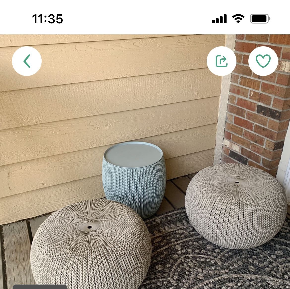 Poof Ottoman Set