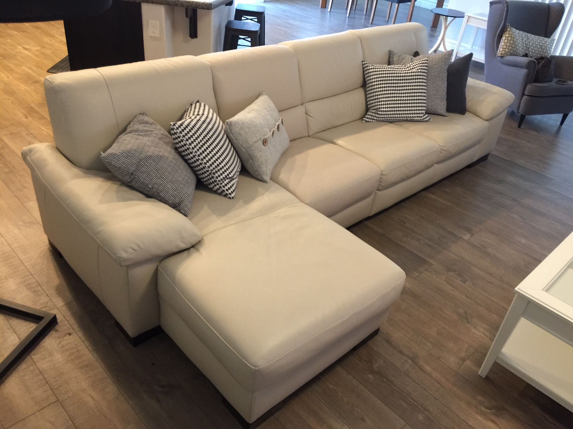 Italsofa real leather sectional sofa from Macy’s