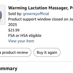 GROWNSY Warming Lactation Massager