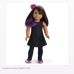 American Girl Doll BLACK GLITTER DRESS ONLY from Starry Night Outfit