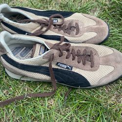 brown puma sneakers womans 9 1/2 shoes