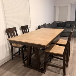 Counter Height Dining Set With 7 Chairs