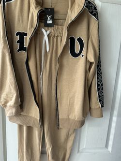 Tan And Black Jogging Suit In A Sz Small-medium. New