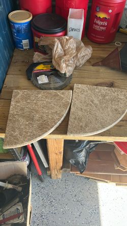 2 Tile Corner Shelves