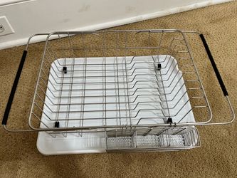 Kitchen drying rack with tray