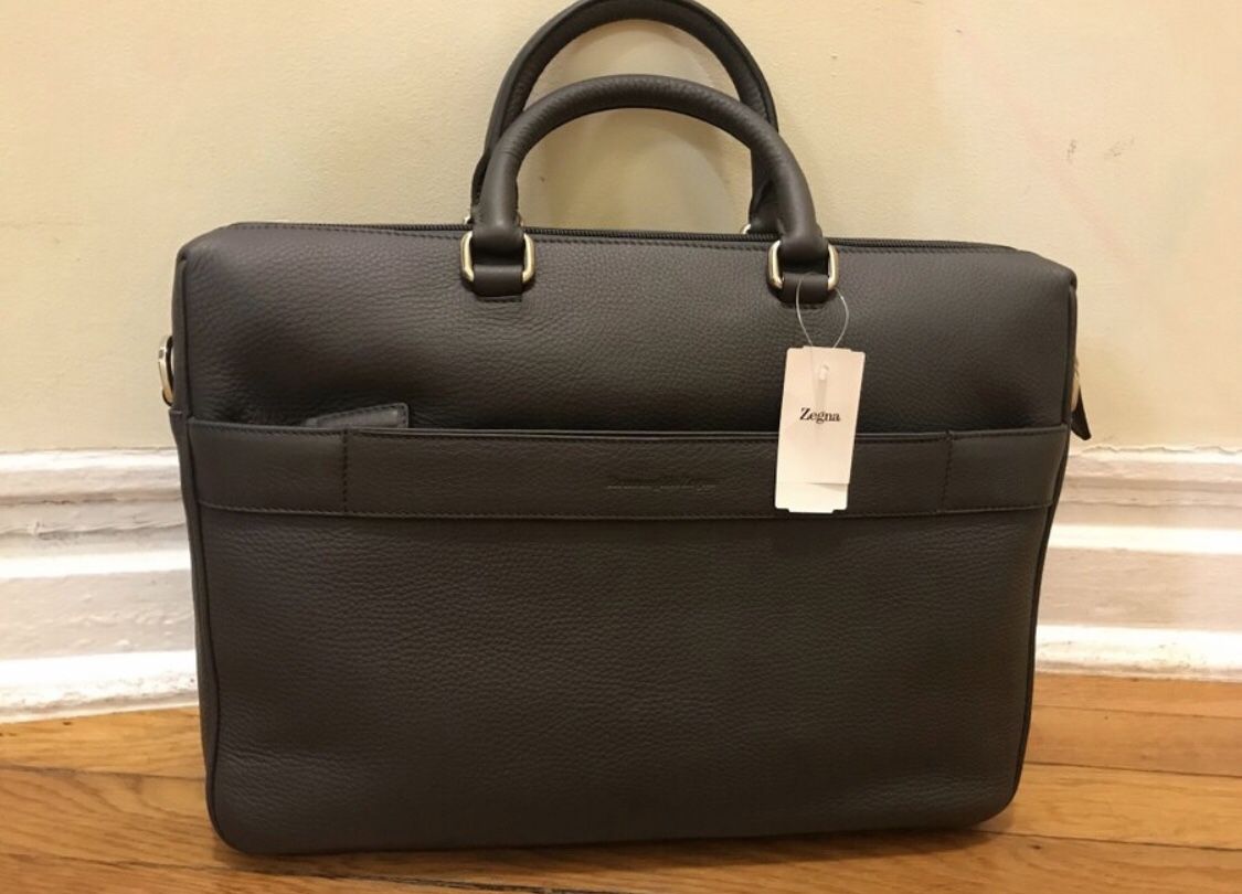 Ermenegildo Zegna leather bag brand new with tag messenger bag