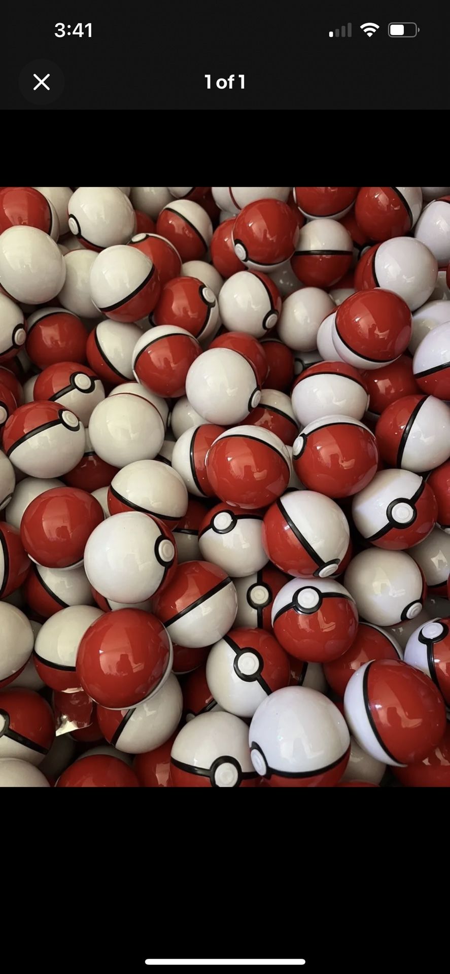 50 Red 2 Inch Pokéballs w/ Pokémon Action Figure Toy Inside