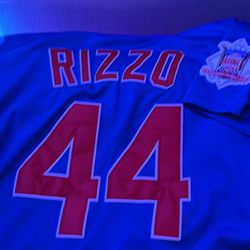 Chicago Cubs Rizzo Majestic Stiched Jersey Size 40 