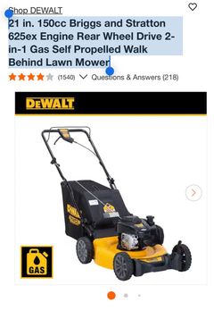 21 in. 150cc Briggs and Stratton 625ex Engine Rear Wheel Drive 2-in-1 Gas Self Propelled Walk Behind Lawn Mower