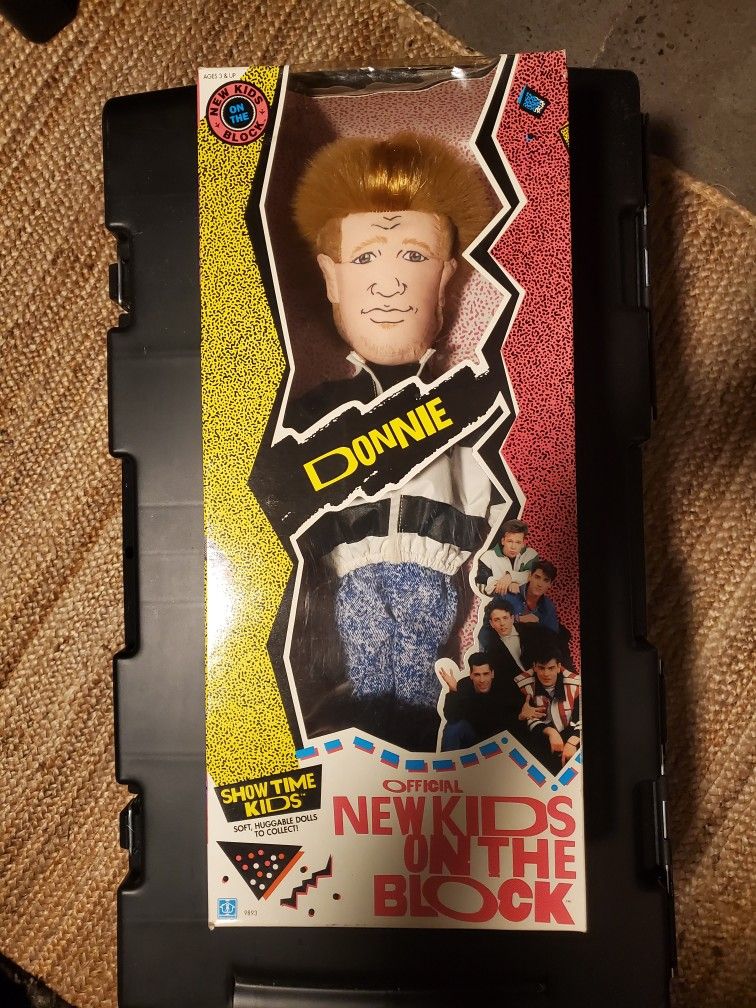 New Kids On The Block Donnie Wahlberg Plush Doll 1990 NKOTB Vintage 18"