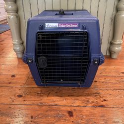 Petmate Deluxe Vari Dog Kennel Travel Small Dogs Cats Durable Heavy Duty Navy Blue