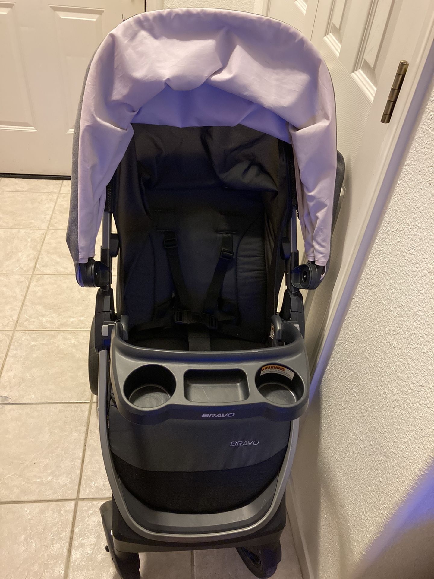 Chicco + Bravo Stroller +Car Seat With Base