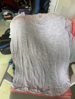 Light Purple Heathered Crew Neck T-Shirt