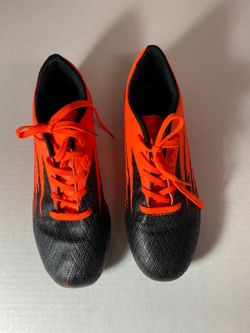 Youth Soccer Cleats Orange Black Size 4 EUR 36 Firm Ground Pre Owned