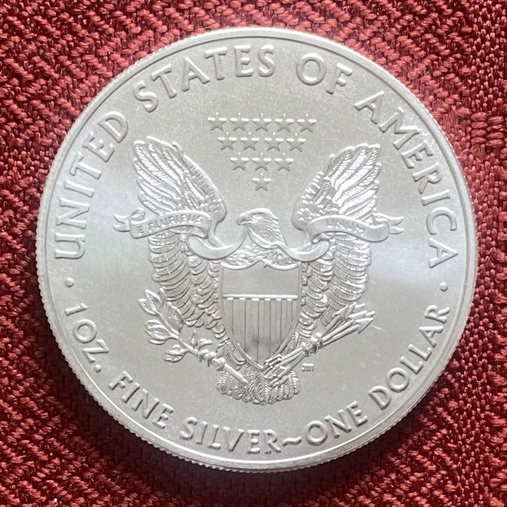 5 American Silver Eagle coins rounds .999 US Mint