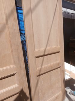 Two oak doors interior