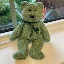 Shamrock The Bear 2000 Ty Beanie Baby Mint Condition with all tags attached 
