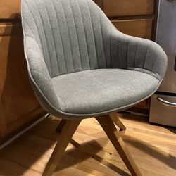 Mud Century Modern Gray Swivel Chair 