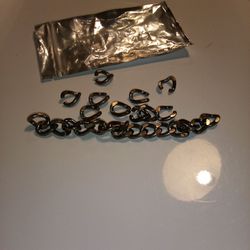 Silver Chain And Links For Jewelry Or Accessories Of Fashion  Never Used Shiny  Smooth 