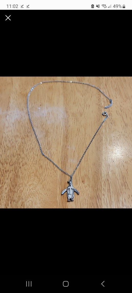 Penguin 'T' Necklace