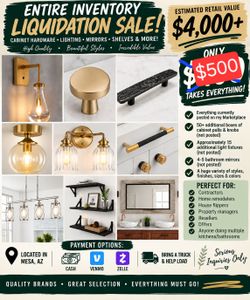 MAKR ME AN OFFER- Entire Inventory Liquidation – Hardware, Lighting & More