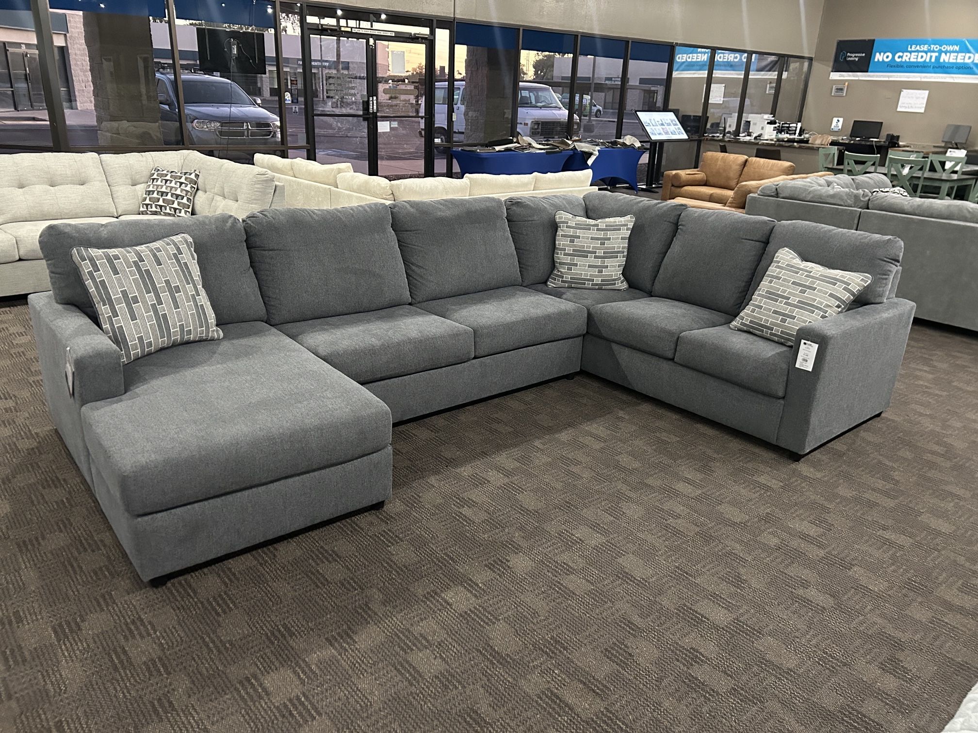 Grey Big New Sectional