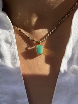 Natural Emerald Pendant | 5 Carat | 18K Gold Plated | 925 Silver