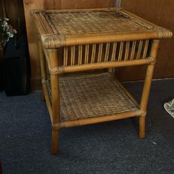 Moving Sale, slightly worn, strong, wicker end table