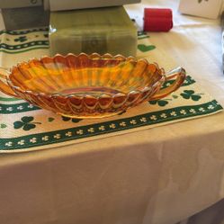 Indiana Carnival Glass Olive/pickle Dish