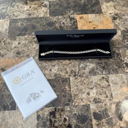 14K moissanite Cuban Link Bracelet