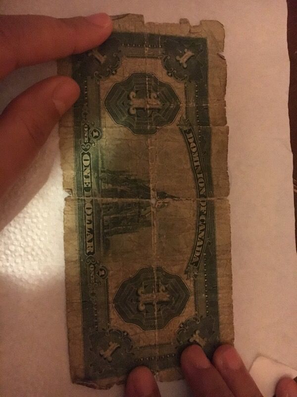 Canada 1923 authentic dollar bill