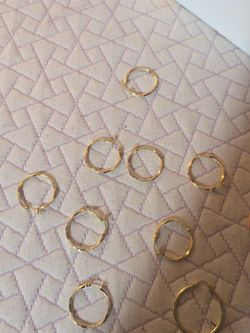 Gold-Plated & Gold-Filled Jewelry Lot – Hoops, Necklaces & Bracelet