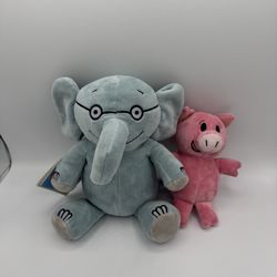Yottoy Mo Willems Gerald Elephant and Piggie Plush Stuffed Animals Set NWT