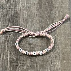 Pink & Purple “Alexis” Adjustable Friendship Bracelet