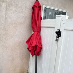 Red Patio Table Umbrella 