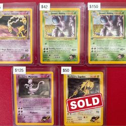 Vintage Pokemon Cards Gym Challenge Set