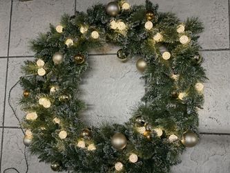 HOLIDAY LIVING -  48 inch Decorated Indoor/Outdoor Green Mixed Needle Artificial Christmas Wreath