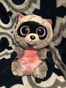Cute pink raccoon plushie
