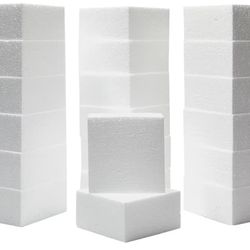 Juvale 20 Pack Foam Blocks for Crafts, Polystyrene Brick Rectangles for Floral Arrangements, Art Supplies (White, 4 x 4 x 2 in)