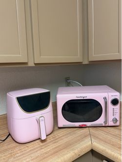 Pink Microwave, Air Fryer and Mint Green Keurig for all 3