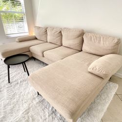 Barez 112" Upholstered Sectional Sofa by Wade Logan® – Beige (100% Polyester)