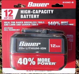 Bauer 20v 12ah lithium ion battery