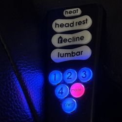 Black Leather Couch - Reclines / Vibrates / Heat