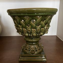 Footed Ceramic Planter/Vase