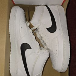 Nike Court Vision Mid NN Men's Shoes White Black Sz-8M DN3577 101 BRAND NEW